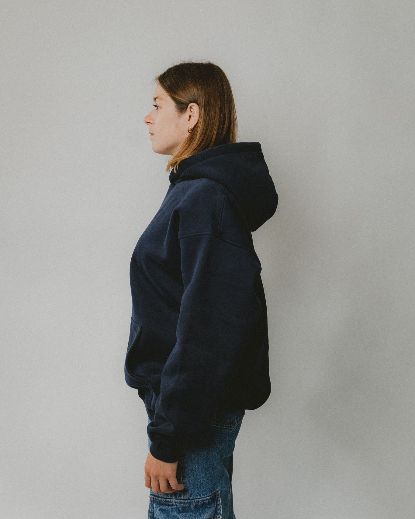 Bijdy Oversized Hoodie Donker Blauw