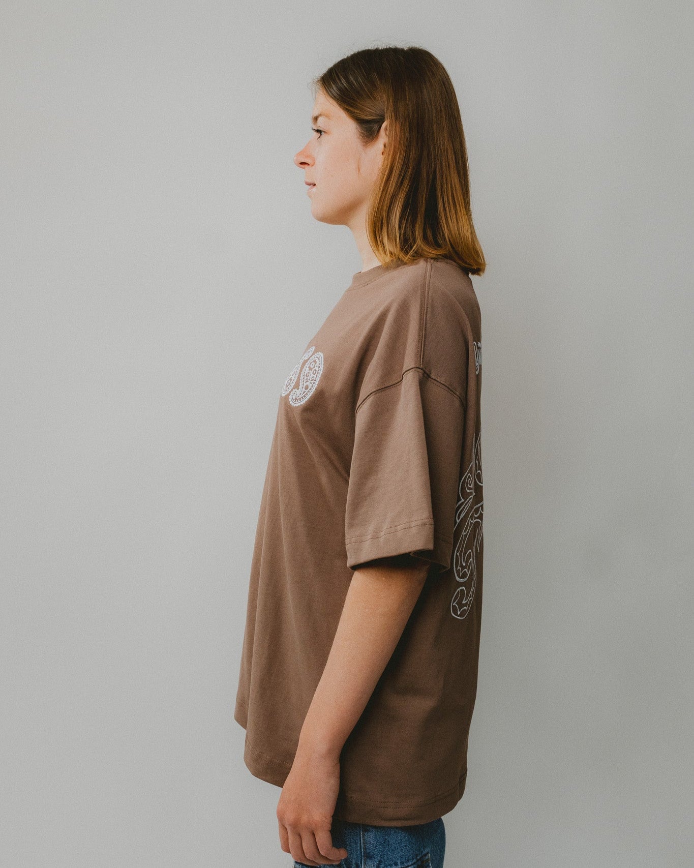 Bijdy Cropped T-shirt Licht Bruin