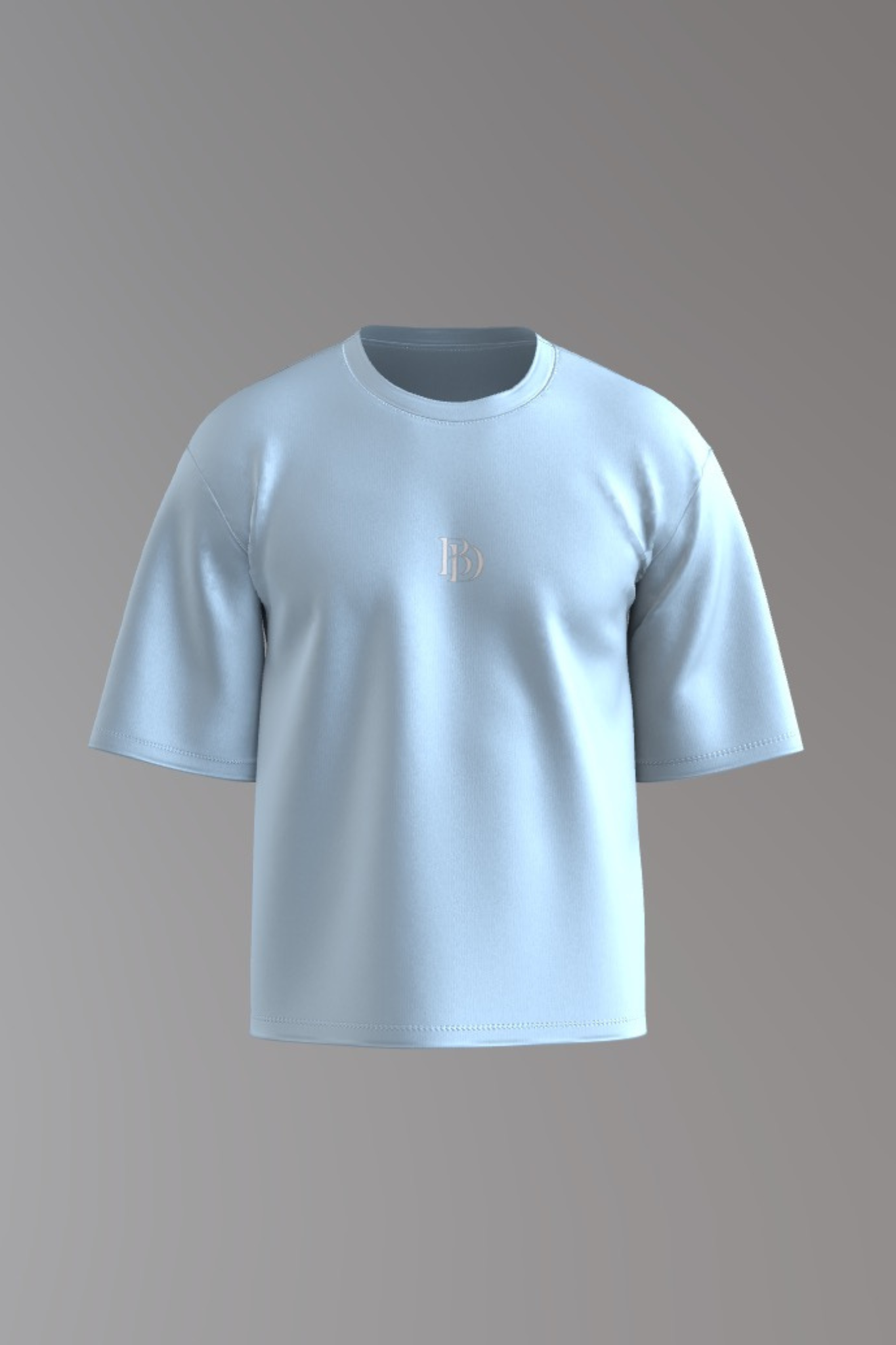 Bijdy Paisley Cropped T-shirt – Sky Blue