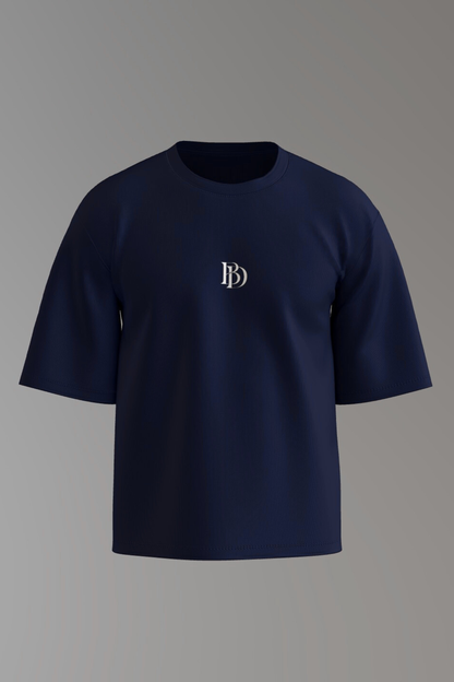 Bijdy Paisley Cropped T-shirt – Navy Blue