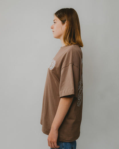 Bijdy Cropped T-shirt Licht Bruin