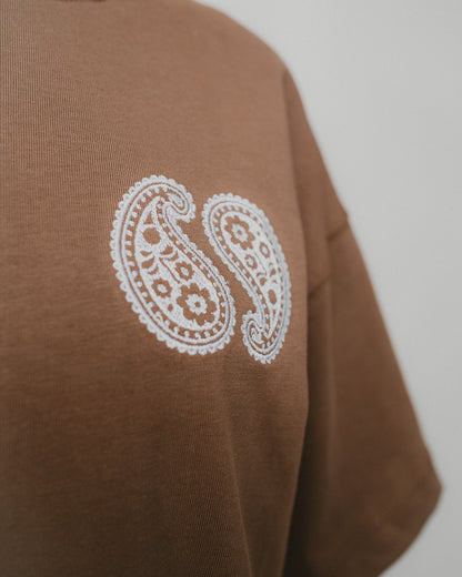 Bijdy Cropped T-shirt Licht Bruin