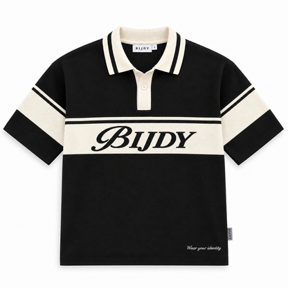 BIJDY Knit Polo – Black