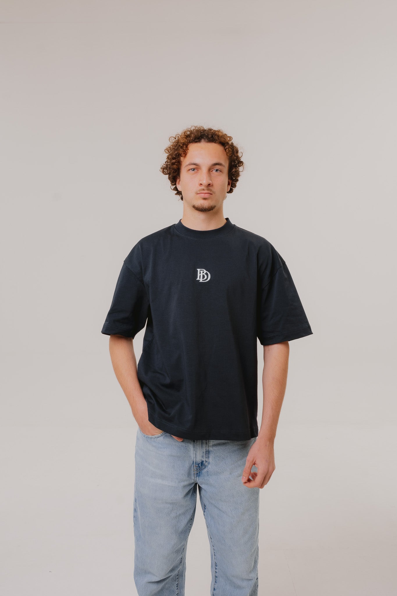 Bijdy Cropped T-shir - Navy Blue
