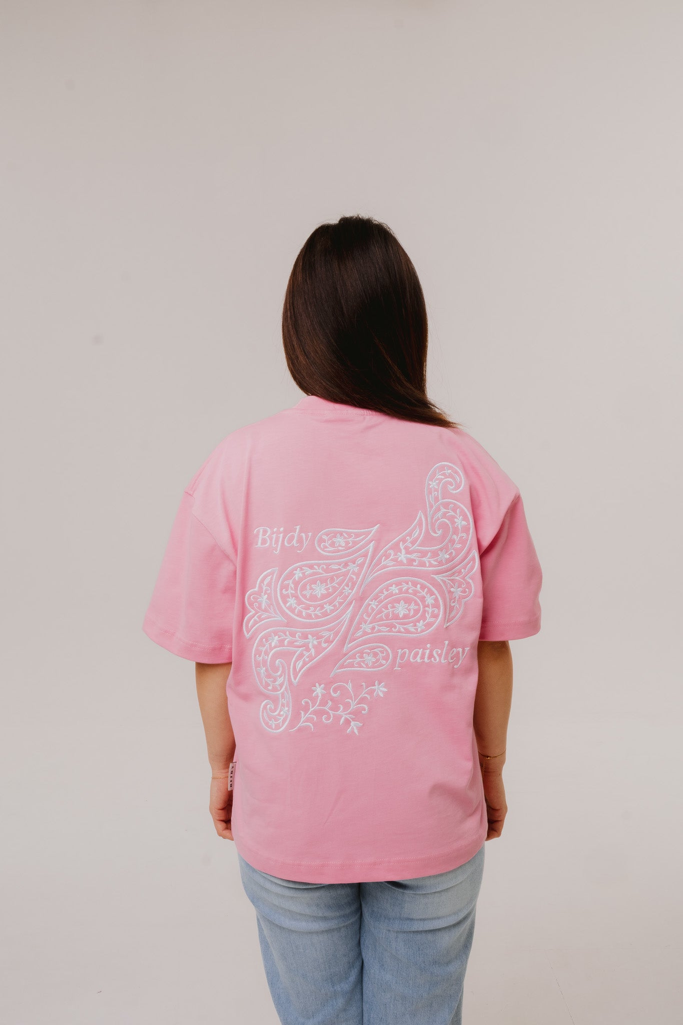 Bijdy Paisley Cropped T-shirt – Pink