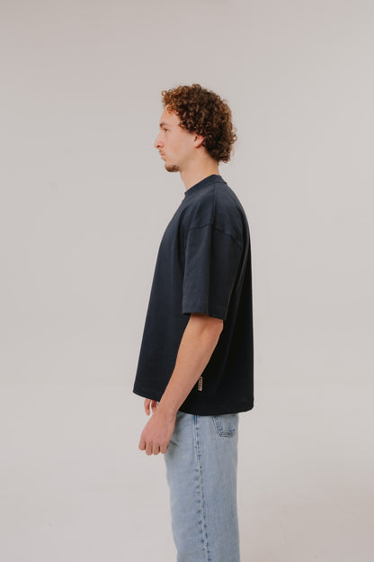 Bijdy Cropped T-shir - Navy Blue