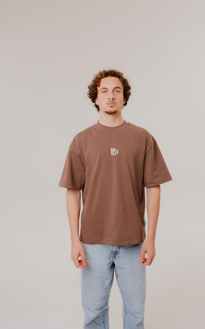 Bijdy Paisley Cropped T-shirt – Brown