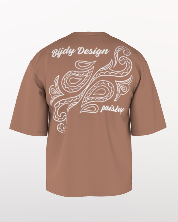 Bijdy Cropped T-shirt Licht Bruin