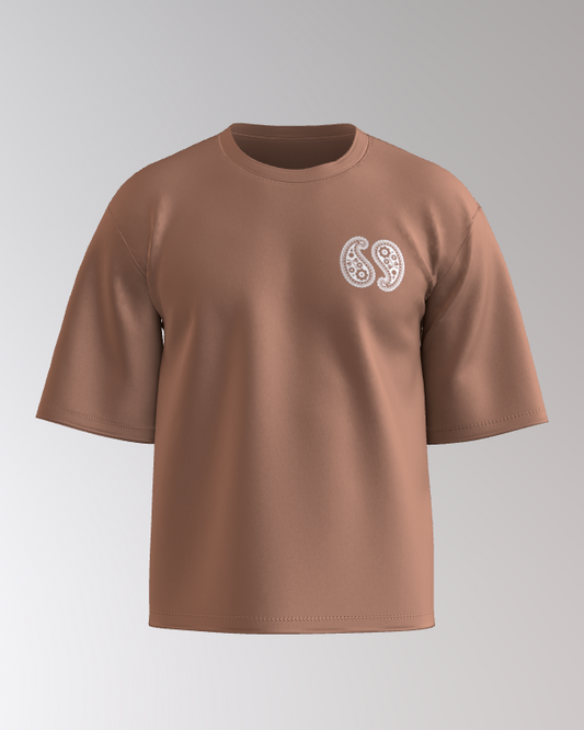 Bijdy Cropped T-shirt Licht Bruin